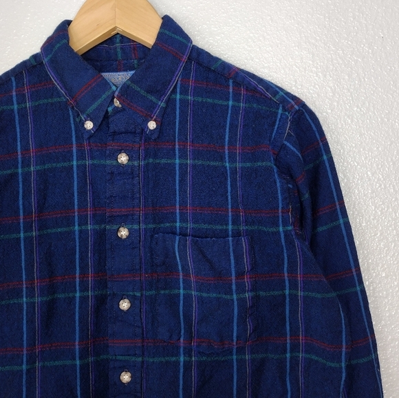 Pendleton 100% Virgin Wool Flannel Plaid Button Down Shirt Size Large - Picture 5 of 12